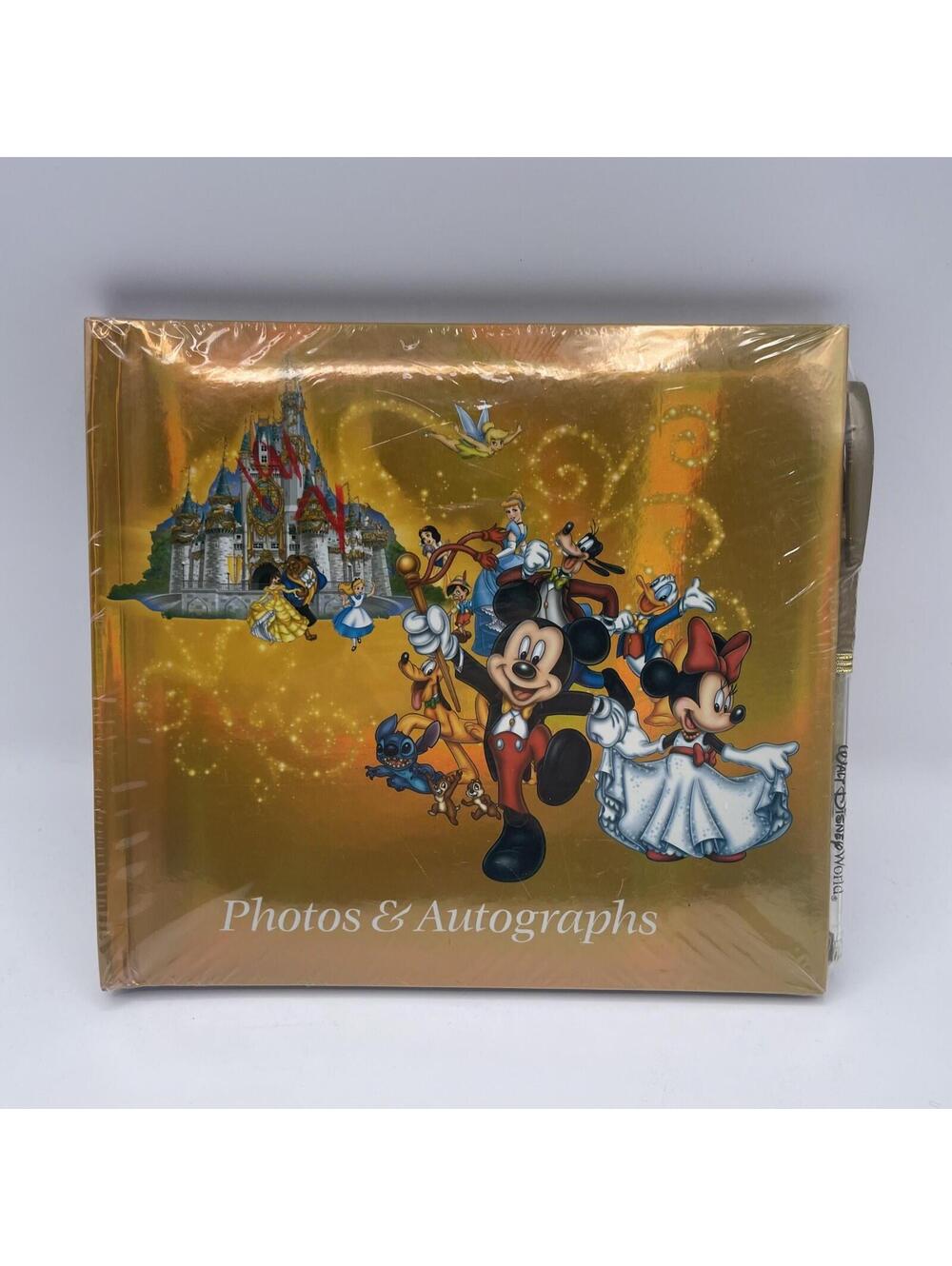 Disneyland Resort 50th Anniversary Photos & Autographs Book Album W Pen Gold New